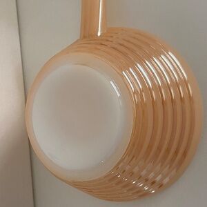 Vintage Fire King Peach Lustre Beehive Bowl With Handle